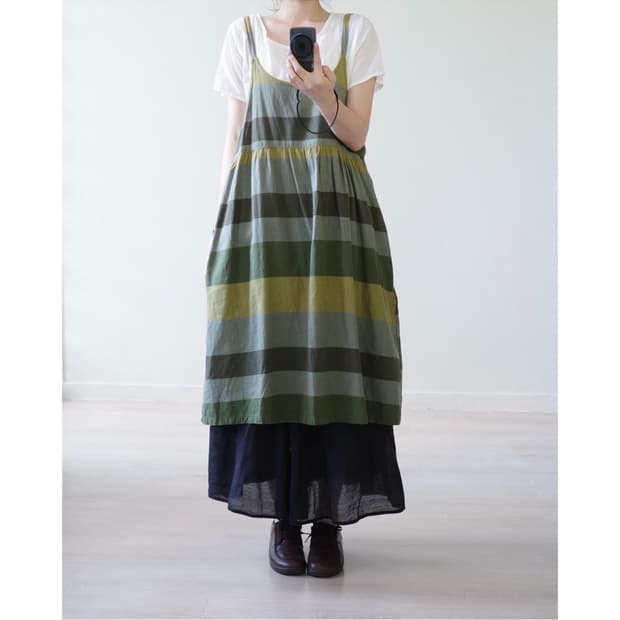 Earth tone bold stripe sleeveless dress