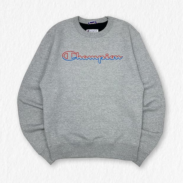 챔피언 기모 맨투맨 그레이