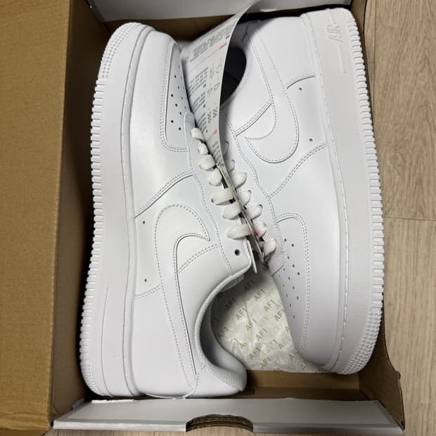 [290] 나이키 에어포스 빽포스 1 07 로우 화이트