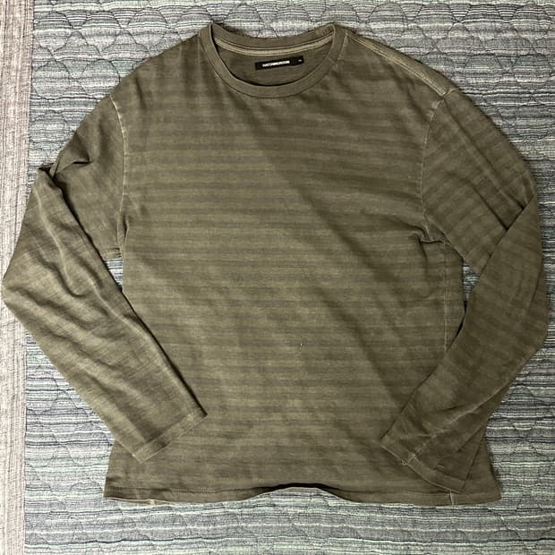 해칭룸 VTG Stripe Tee Dyed Charcoal