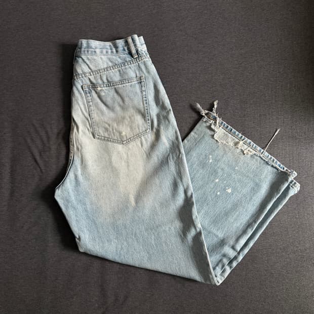 Demavie Faded Wash Baggy Pants