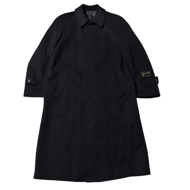 알렉산더 맥퀸 울 캐시미어 싱글 발마칸 롱코트