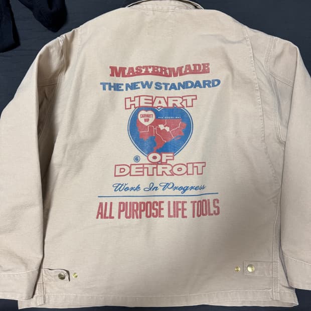 정품4회착용 칼하트 WIP 아칸 아르칸 그래픽자켓 브라운 L