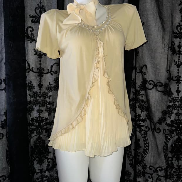 Yellow halterneck fairy short-sleeve