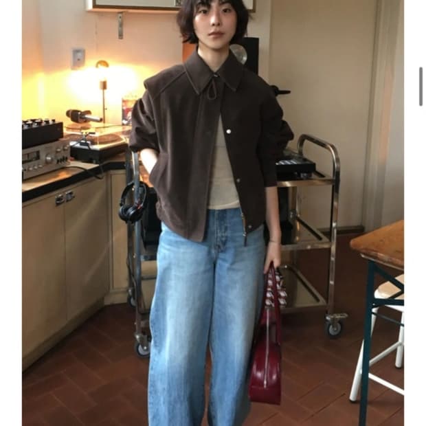 마조네 스웨이드 자켓 브라운