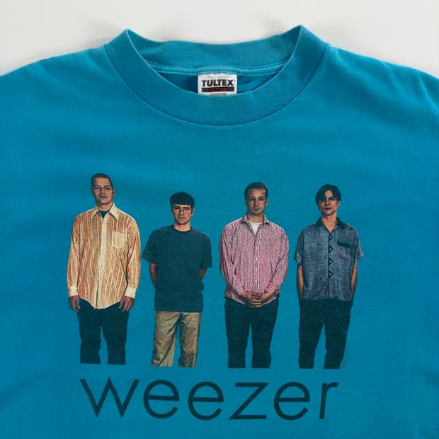 90s weezer blue 빈티지 위져 티셔츠