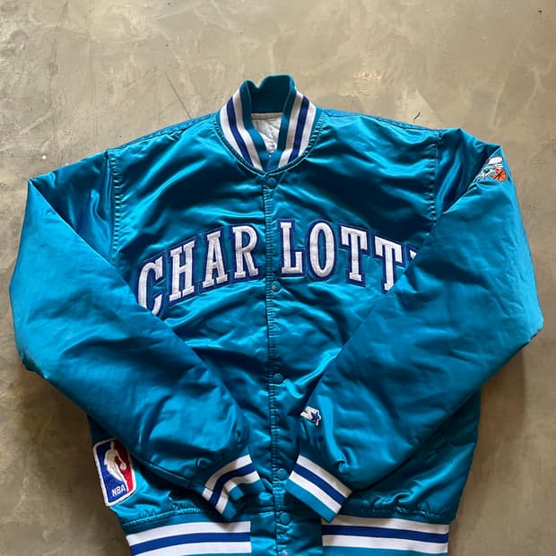 90년대 made in usa Starter NBA 샬럿 호네츠 자켓 L