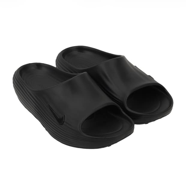 나이키 리액트X 리주버네이트 슬라이드 블랙