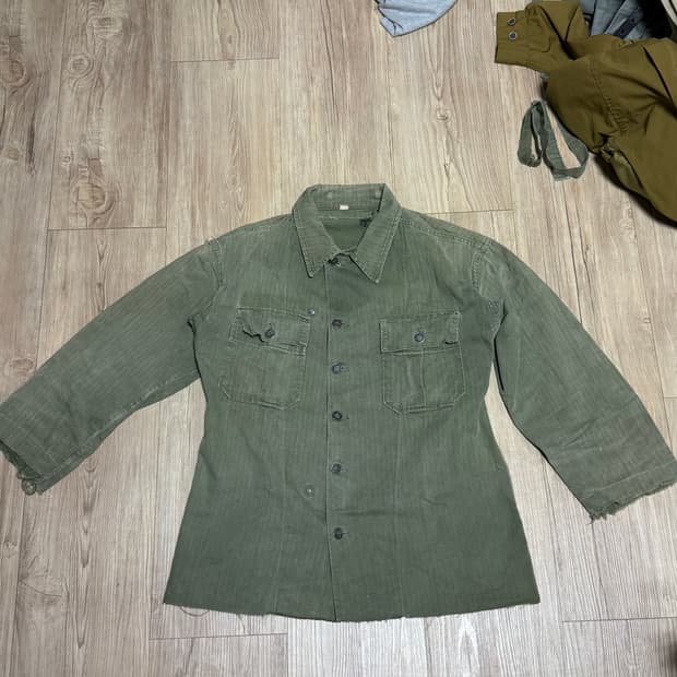 us army m43 hbt 13성 버튼 밀리터리 셔츠