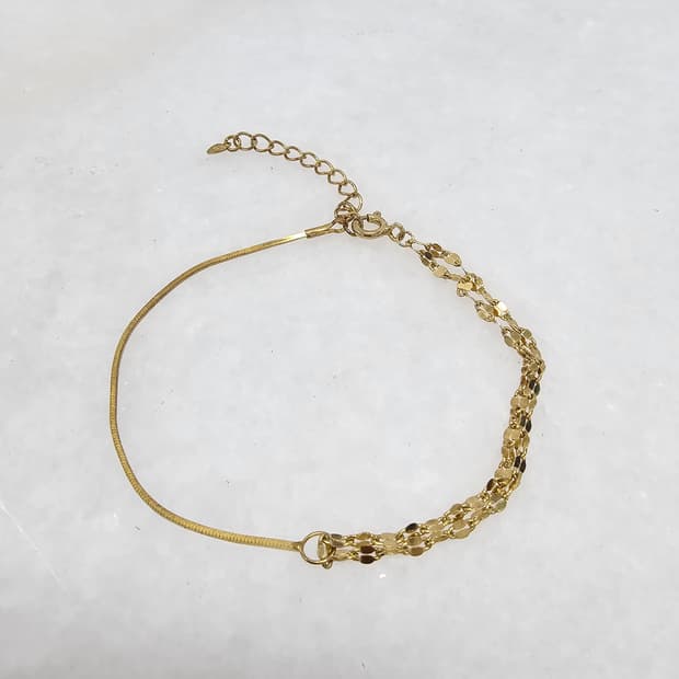 925실버 gold 팔찌
