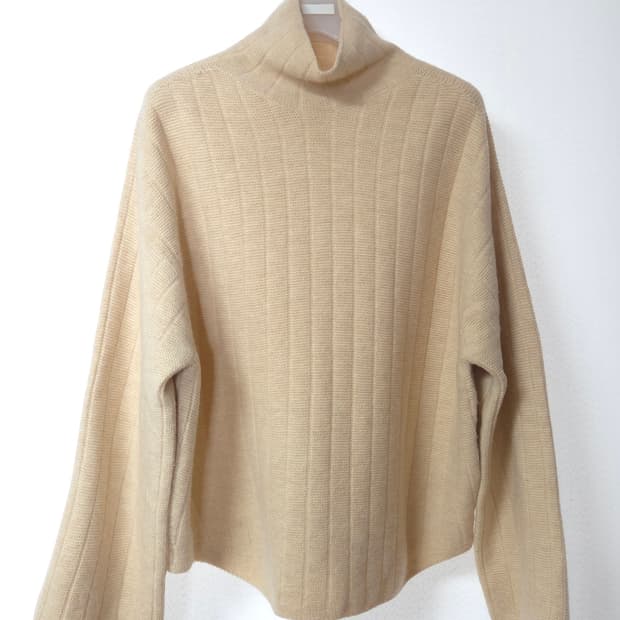 한섬 시스템 2021 모크넥 골지 울 니트 탑 F 사이즈