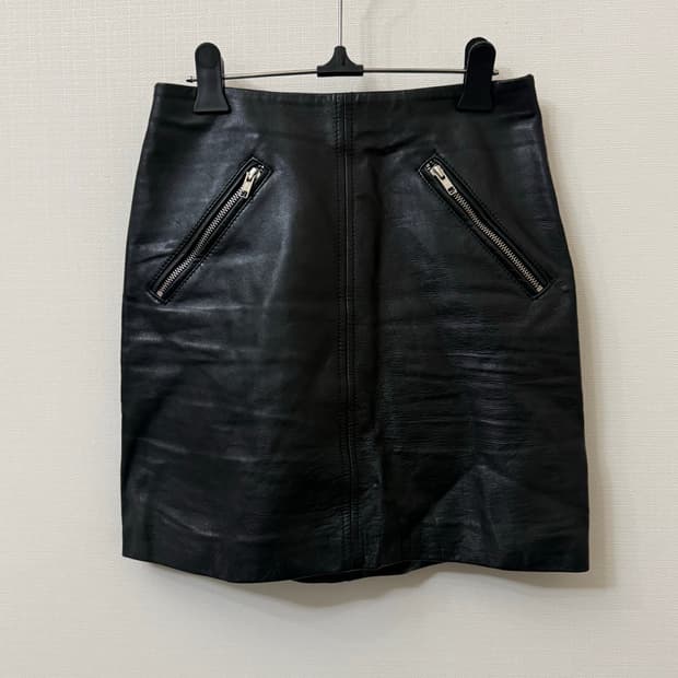 MAJE 마쥬 레더 미니스커트 36