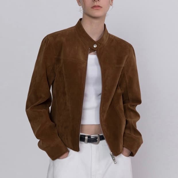 라퍼지포우먼 스웨이드 인시전 자켓 