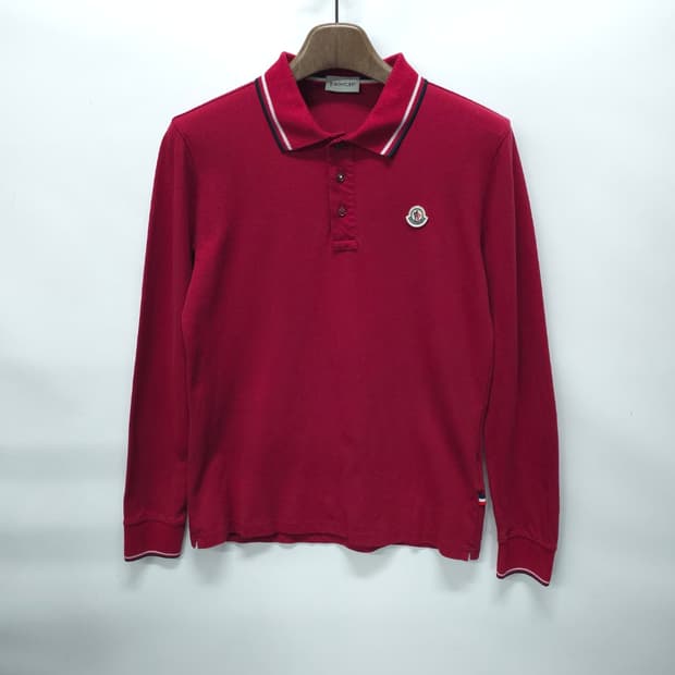 몽클레어 남성 삼선포인트 긴팔 PK카라티