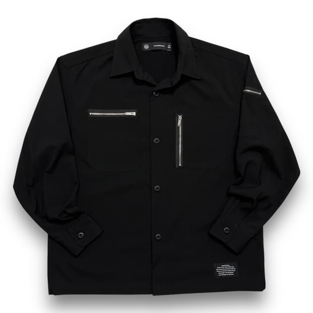 GU x 언더커버 멀티 지프 포켓 다크 긴팔 셔츠