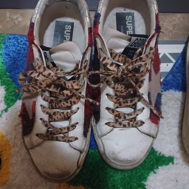 골든구스 슈퍼스타 레오파드 끈 240