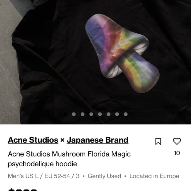 아크네 스튜디오 머쉬룸(종이한장차이) 후드티 