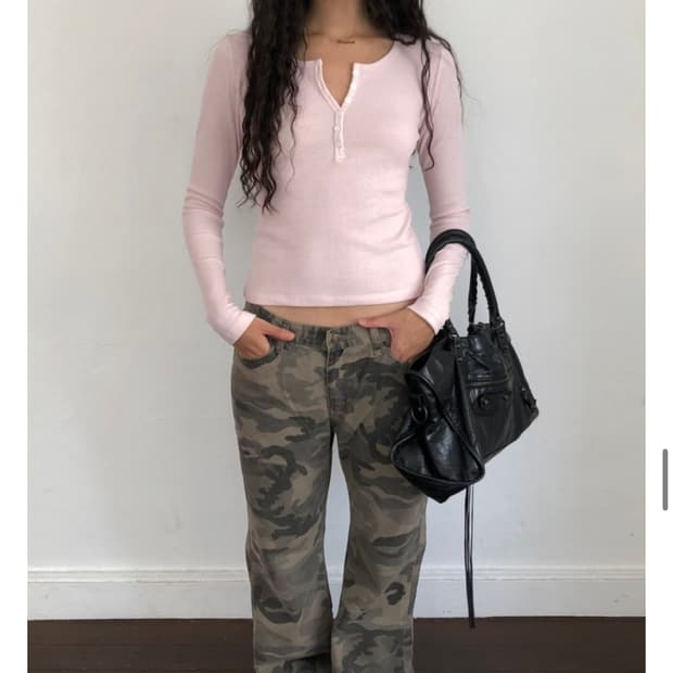 올슨 더에펠 띵즈앤즈스터프 카모 로우라이즈팬츠 스몰