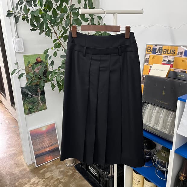 준지 플리츠 스커트 36 