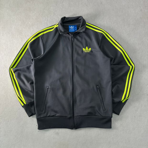 100 아디다스 형광 파이어버드 트랙탑 져지