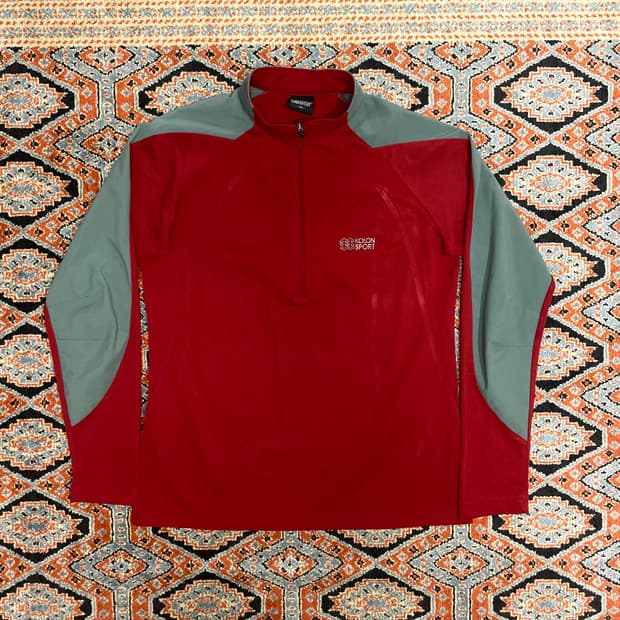 코오롱스포츠 레드 기능성 긴팔티셔츠 여성90