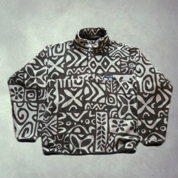 (M)파타고니아 Rare Canada 아일랜드 블록 브라운 신칠라 플리스