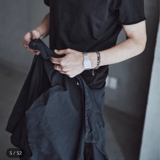 모노프리베 textured roll half sleeve black