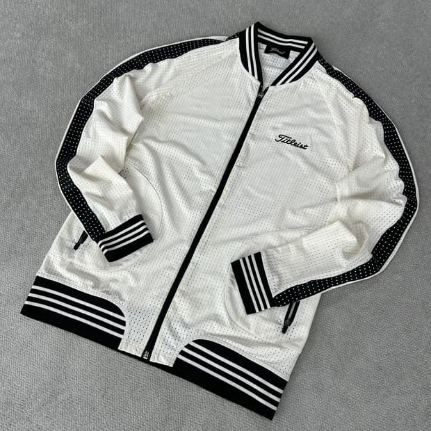 타이틀리스트 일본 화이트메쉬 골프 집업 m