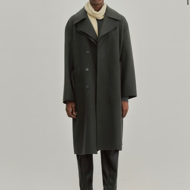 노이어 핸드메이드 캐시미어 레이어드 트렌치 코트 XL