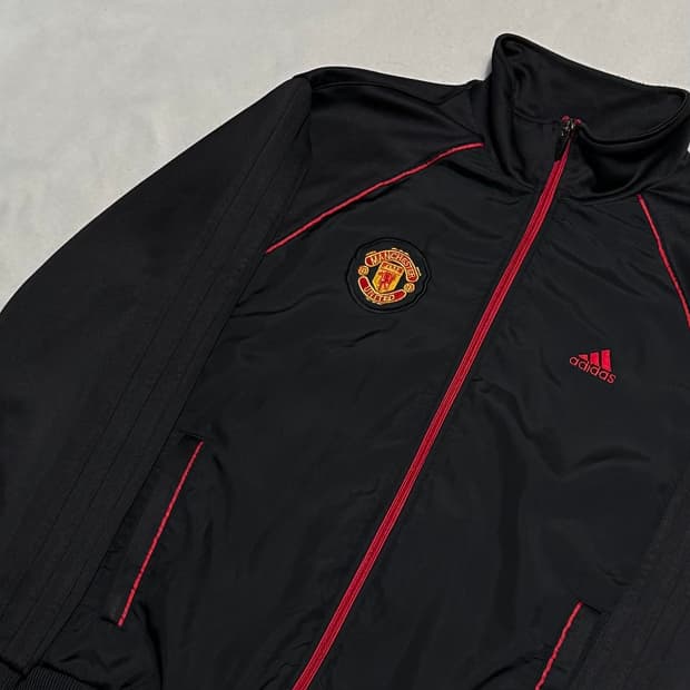 100 아디다스 맨유 블랙 트랙탑 져지