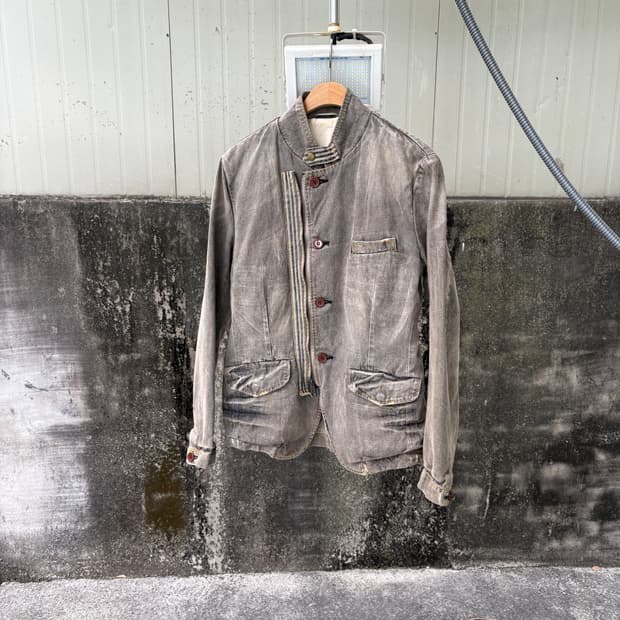 PTTP 워싱 데님 자켓 y2k 아카이브 디자이너 펑크