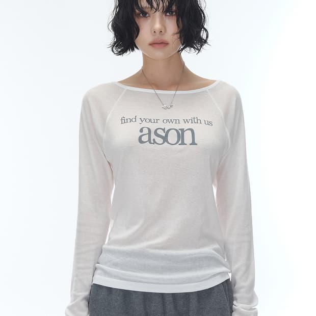 애즈온 레터링 롱슬리브