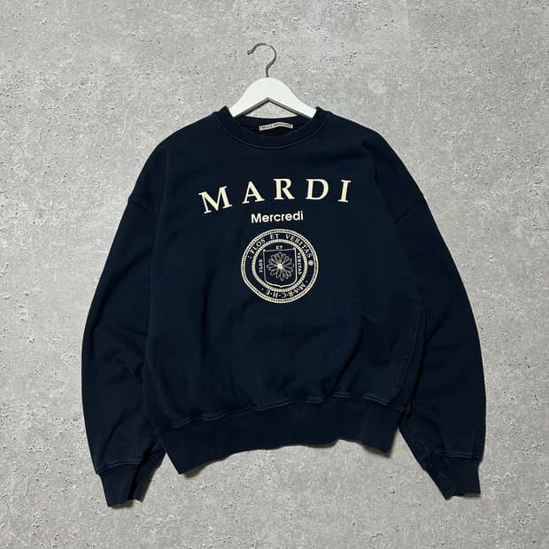 마르디 메크르디 빅로고 네이비 맨투맨