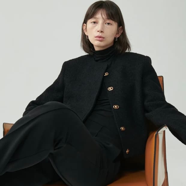 ARCHAIC 트위드 울 자켓