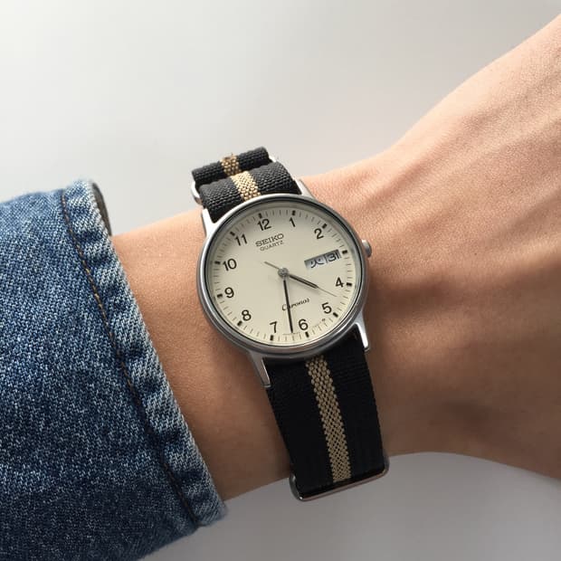 80s seiko chronos field  watch quartz