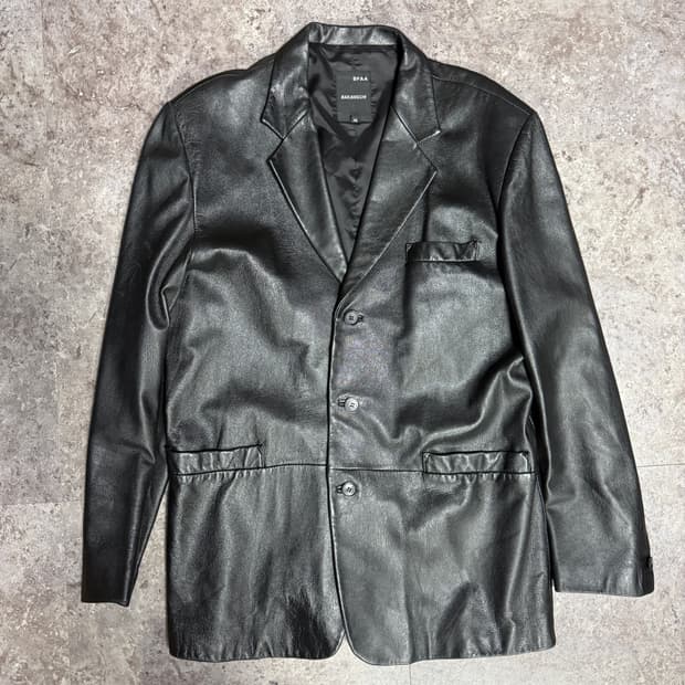 SFAA BAKANGCHI 블랙 가죽 자켓