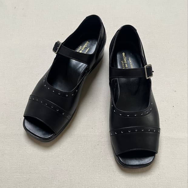 꼼데가르송 오픈토 메리제인 샌들 comme des garcons
