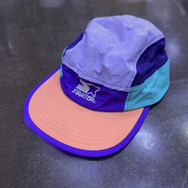 스타터 컬러 블록 배색 나일론 메쉬 캠프캡 모자