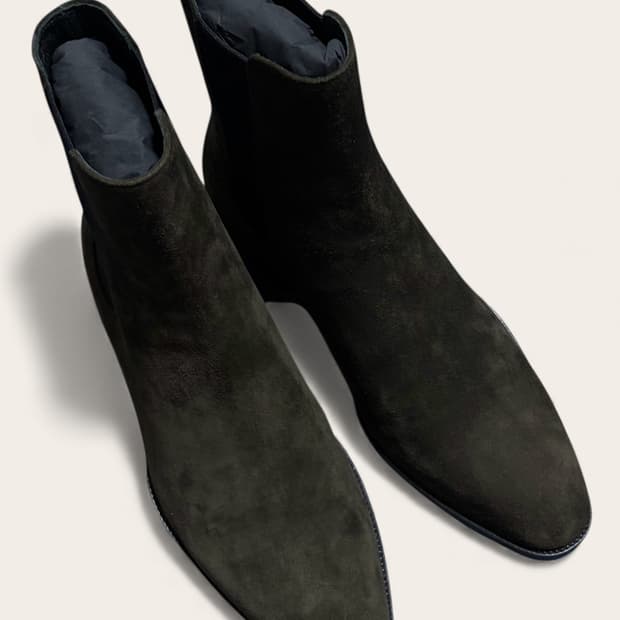 생로랑 다크그린 와이어트 첼시부츠42