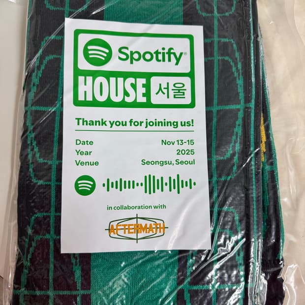 2025 Spotify House 서울 기념 스카프 새상품