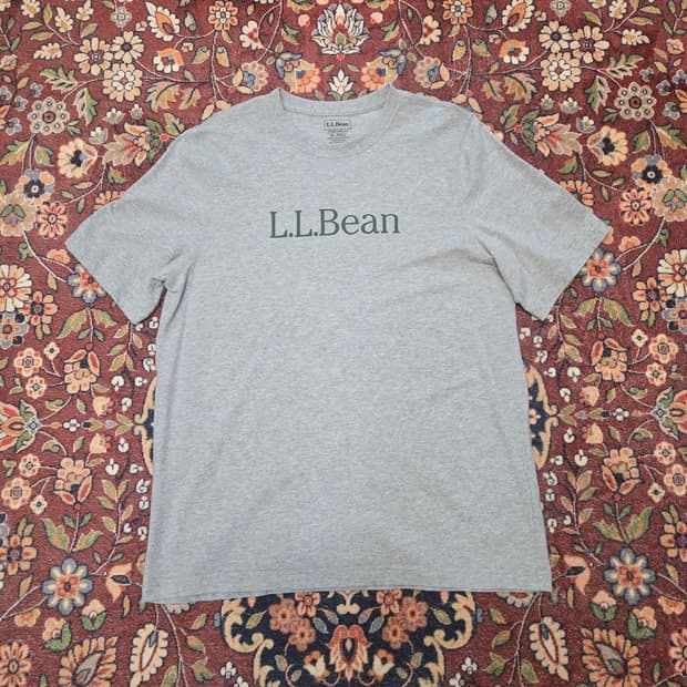 [XL]엘엘빈(L.L.Bean) 원포인트  로고 그레이 반팔 티셔츠 