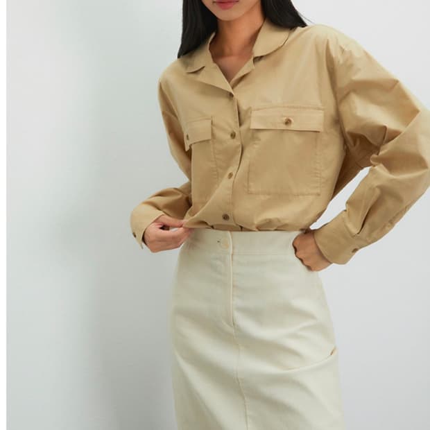 미쏘 mixxo 테일러드 카라 포켓셔츠