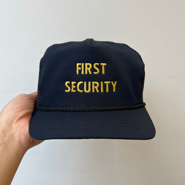 90's First Security Trucker Cap