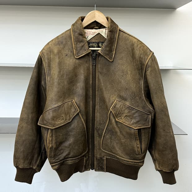 빈티지 U.S.A.F 타입 A-2 레더 자켓