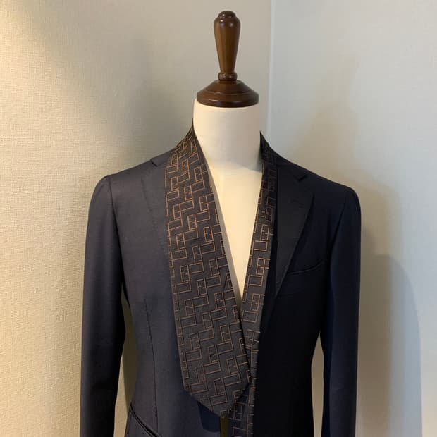 펜디(FENDI) FF모노그램 블랙 명품넥타이 이태리 100실크 A+