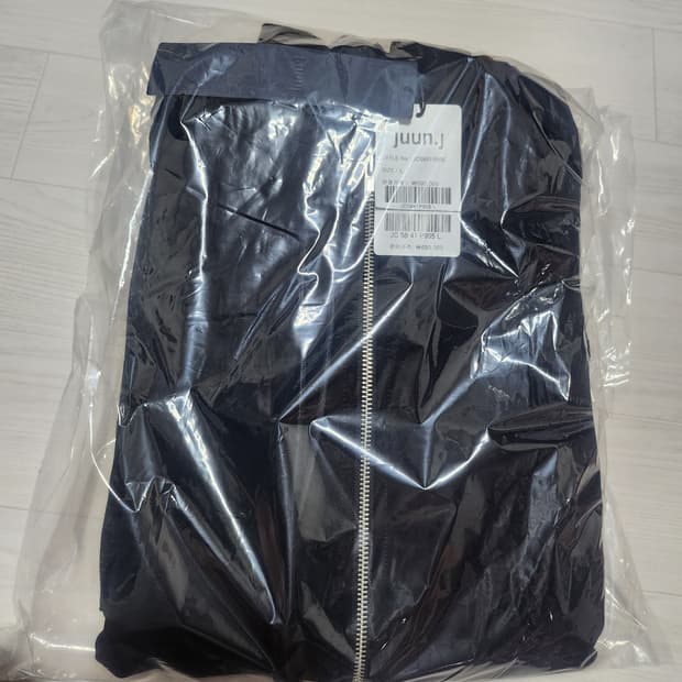 준지 레이어드 후드집업 블랙 L사이즈