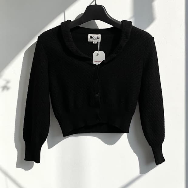 루즈 파리 울 블렌드 크롭 가디건