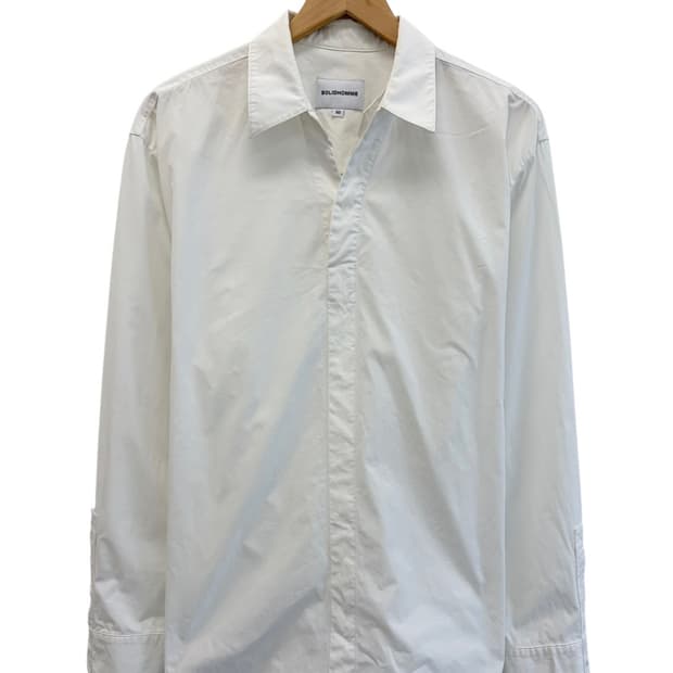 솔리드옴므 원버튼 셔츠 화이트 (50/국내105)