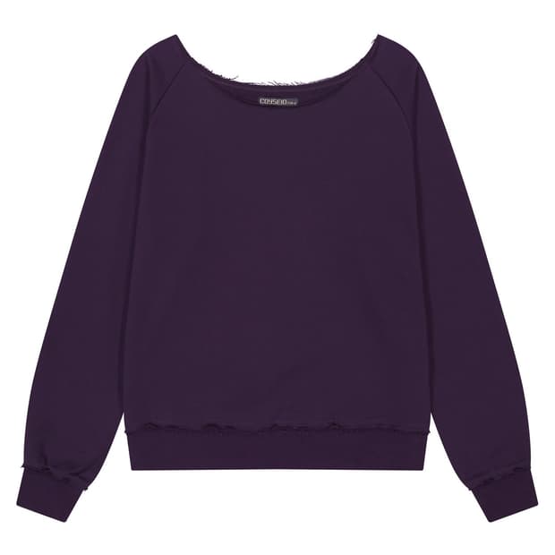 코이세이오 038 OFF-SHOULDER SWEATSHIRT PURPLE