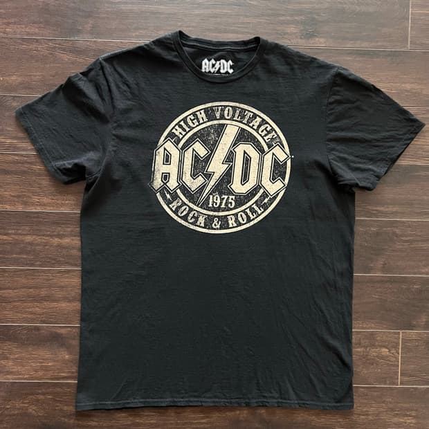 [L] 미국 빈티지 AC/DC 밴드 티셔츠